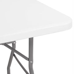 Masa plianta dreptunghiulara politilena, AT PERFORMANCE®, sigurante speciale, cadru din otel, maner transport, sustine 100 kg, 180 x 72 x 70 cm