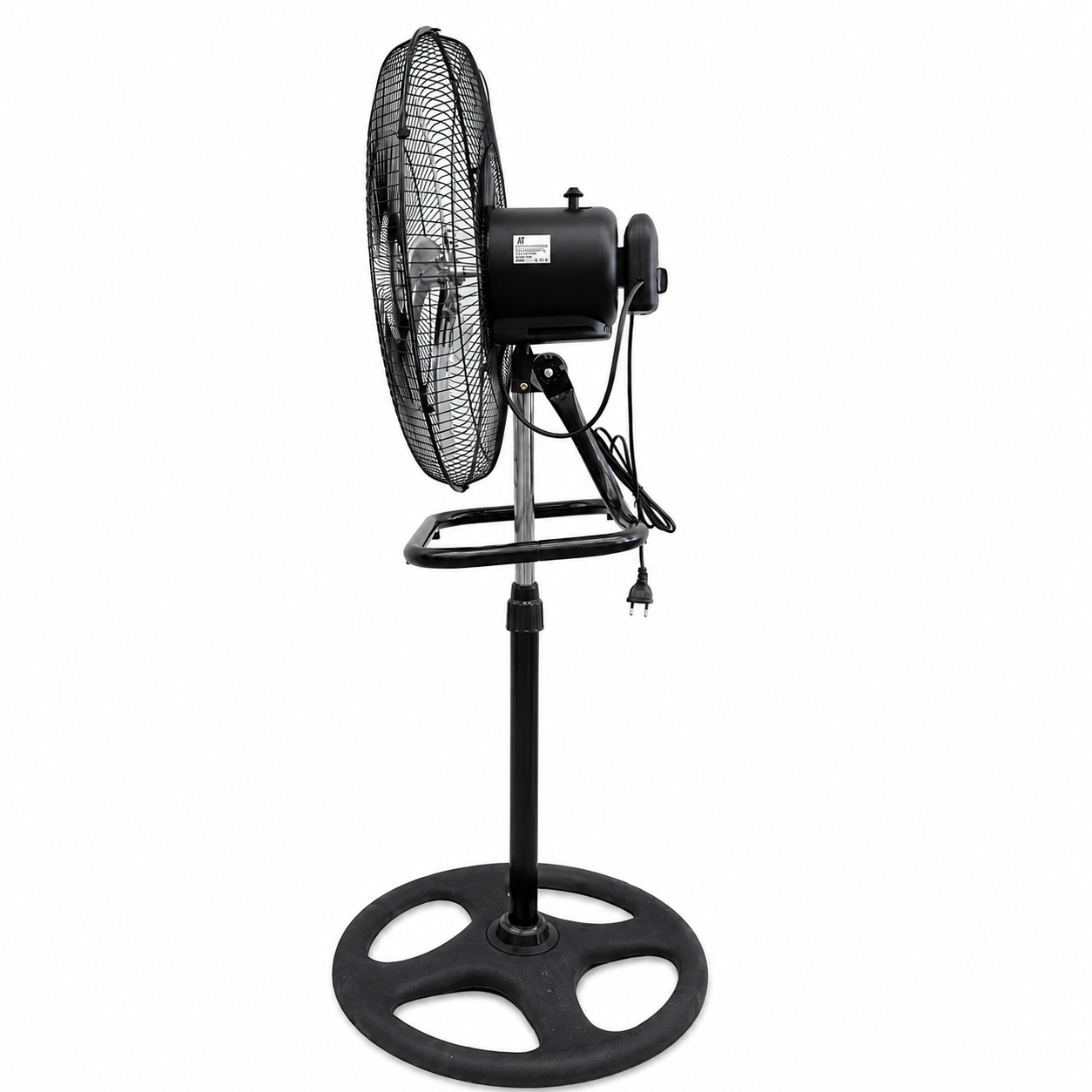 Ventilator 3 în 1 AT PERFORMANCE® AT-2055, 65W, 18 Inch, Podea, Perete și Picior, 3 Viteze, Oscilație, Reglabil pe Înălțime