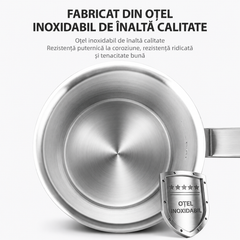 Fierbător Electric HALEY HY-8915, 2,5L, 2000W, Inox SUS 304, Bază Rotativă 360°, Oprire Automată, Protecție Fierbere Fără Apă