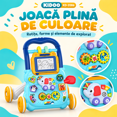Rotițe colorate și elemente de explorat ale antemergătorului KIDOO KD-2086