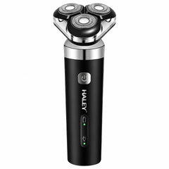 Aparat de Bărbierit Electric HALEY HY-4705 3 în 1, 3 Capete Rotative, Trimmer Barbă și Nas, Încărcare USB, Bărbați