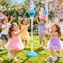 Lampă Bubble Torch pentru Copii cu Generator Automat de Baloane de Săpun,Blue Efecte Luminoase și Înălțime Reglabilă