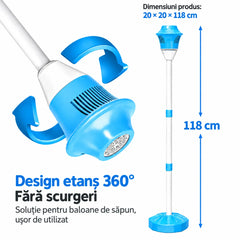 Lampă Bubble Torch pentru Copii cu Generator Automat de Baloane de Săpun,Blue Efecte Luminoase și Înălțime Reglabilă