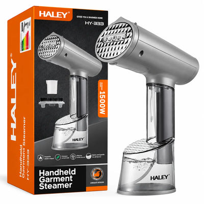 Aparat de Călcat Vertical și Orizontal cu Aburi HALEY HY-333, 1500W, Încălzire Rapidă în 20 Secunde, Debit Abur 20–25 g/min, 2 Rezervoare de Apă 70/300 ml, Protecție la Supraîncălzire, Perie Inclusă