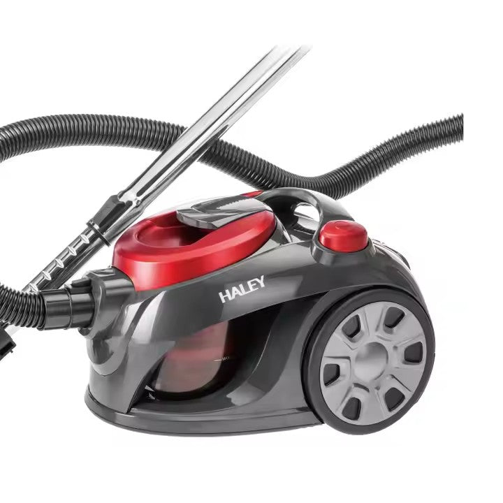 Aspirator cu Saci de 1,5 Litri, 3000W, HALEY, Aspirator cu Recipient, Rosu/Negru