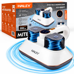 Aparat pentru Îndepărtarea Acarienilor și a Scamelor HALEY HY-1937, 500W, Putere de Aspirare 8500Pa, Sistem de Filtrare Multistrat, Funcție Antibacteriană, Display LED, Recipient 200 ml