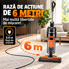 Aspirator Vertical HALEY HY-1928, 1500W, Tehnologie Ciclonică, Filtru HEPA, Recipient 2L