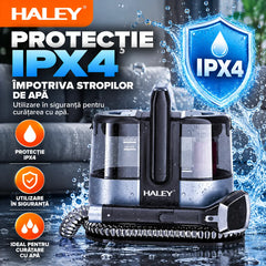Aspirator cu Spălare HALEY HY-3923 AB, 3500W, Curățare Tapițerie, Canapele, Saltele și Covoare, Rezervor Apă Curată 1350 ml, Rezervor Apă Murdară 800 ml, Rază de Lucru 4 m, IPX4
