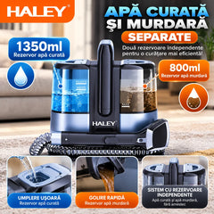 Aspirator cu Spălare HALEY HY-3923 AB, 3500W, Curățare Tapițerie, Canapele, Saltele și Covoare, Rezervor Apă Curată 1350 ml, Rezervor Apă Murdară 800 ml, Rază de Lucru 4 m, IPX4