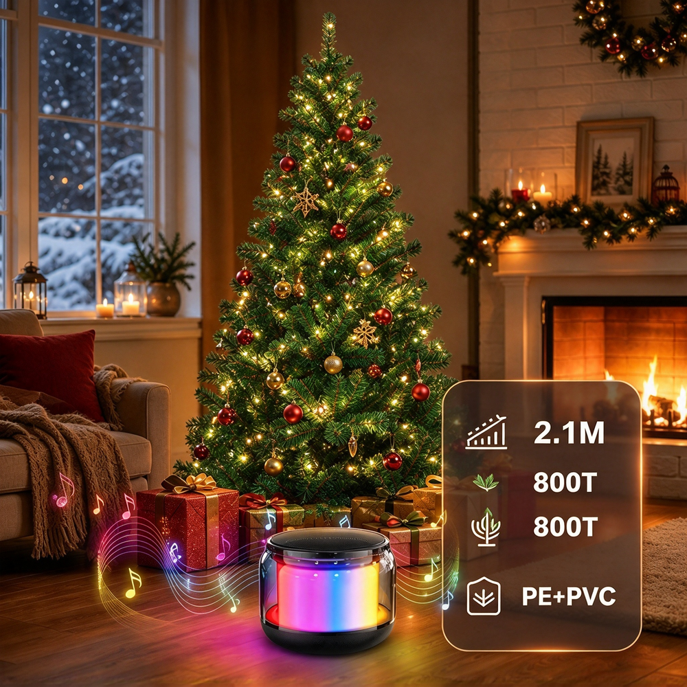 AT-2125 – brad verde cu specificații de 210 cm și 800 ramuri