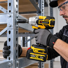 Mașină de Înșurubat cu Impact AT PERFORMANCE® 850Nm, 128V, 2 Acumulatori 5Ah, Set 40 Accesorii, Valiză Transport