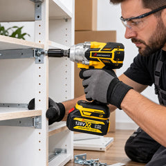 Mașină de Înșurubat cu Impact AT PERFORMANCE® 850Nm, 128V, 2 Acumulatori 5Ah, Set 40 Accesorii, Valiză Transport