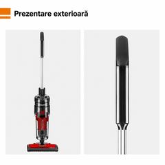 Aspirator Vertical Fără Sac HALEY HY-1921, 1500W, Tehnologie Cyclone, Filtru HEPA, Recipient 2L, Cablu 3,8 m