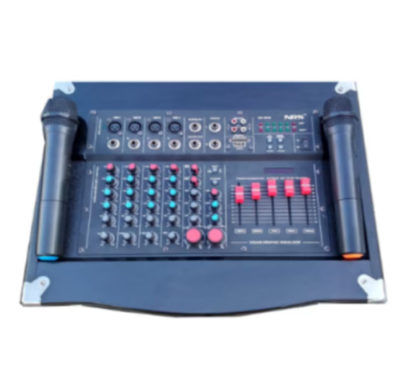 Sistem Audio Profesional VALLIODOR 2025 – 560W, 4 Difuzoare 15”, 2 Microfoane Wireless, Telecomandă