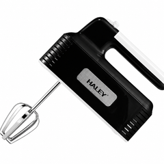 Mixer de Mână HALEY HY-1689, 500W, 5 Trepte de Viteză, Teluri și Cârlige pentru Frământare, Sistem de Detașare Rapidă, Negru