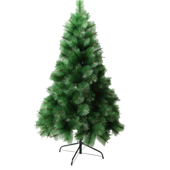 Brad artificial de Craciun AT PERFORMANCE®, tip pin, clasic, pentru interior/exterior, inaltime 210 cm, verde, suport metalic inclus.