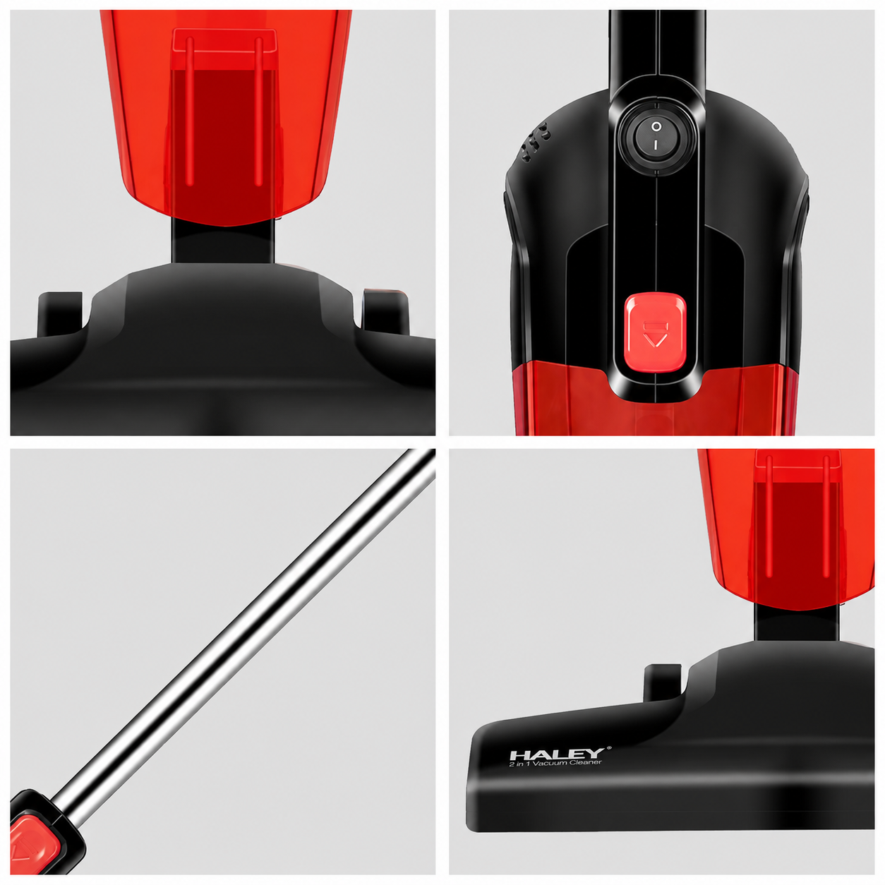 Aspirator Vertical 2 în 1 HALEY HY-1911, 650W, Recipient 1,2L, Tehnologie Ciclon, Filtrare în 4 Trepte, Rază 5 m