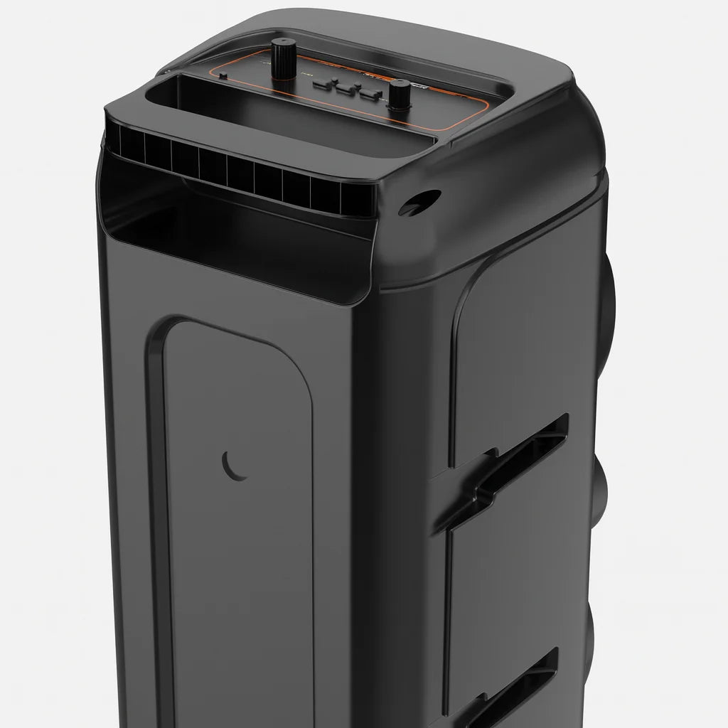 Boxă Portabilă AT Performance ZQS8229W cu Difuzoare 8" ×2, 40W și Baterie 4500 mAh – LED RGB, Microfon Inclus