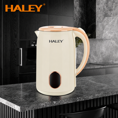 Fierbător Electric HALEY HY-8915, 2,5L, 2000W, Inox SUS 304, Bază Rotativă 360°, Oprire Automată, Protecție Fierbere Fără Apă