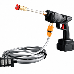 Pistol de Spălat cu Presiune Portabil AT PERFORMANCE®, 2 Acumulatori 36V, Pulverizator pentru Spumă, Autoabsorbție, Set Complet