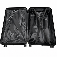 Set 3 Valize de Voiaj ABS, Mare 73 cm + Medie 65 cm + Cabină 55 cm, Roți Duble 360°, Mâner Telescopic, Carcasă Rigidă Rezistentă