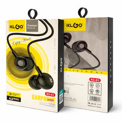 Căști In-Ear KLGO KS-61 cu Extra Bass și Microfon – Jack 3.5mm, Sunet Hi-Fi