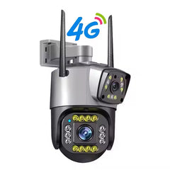 Cameră Supraveghere Inteligentă cu 2 Camere AT PERFORMANCE® – 4MP, WiFi, Audio, Vedere Nocturnă, Rotire 360° Orizontală