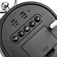 Ceas Digital AT PERFORMANCE®, de Masă sau Perete, cu Alarmă, Snooze, Lumină LED, Mod Noapte, Control Vocal, USB – Alb