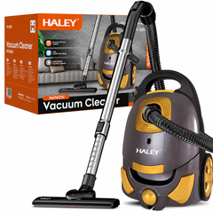 Aspirator Cu Sac HALEY HY-951, 3000W, Putere De Aspirare ≥500W, Sac 4L, Filtru HEPA, Putere Reglabilă, Cablu 6,5 m, Negru/Auriu