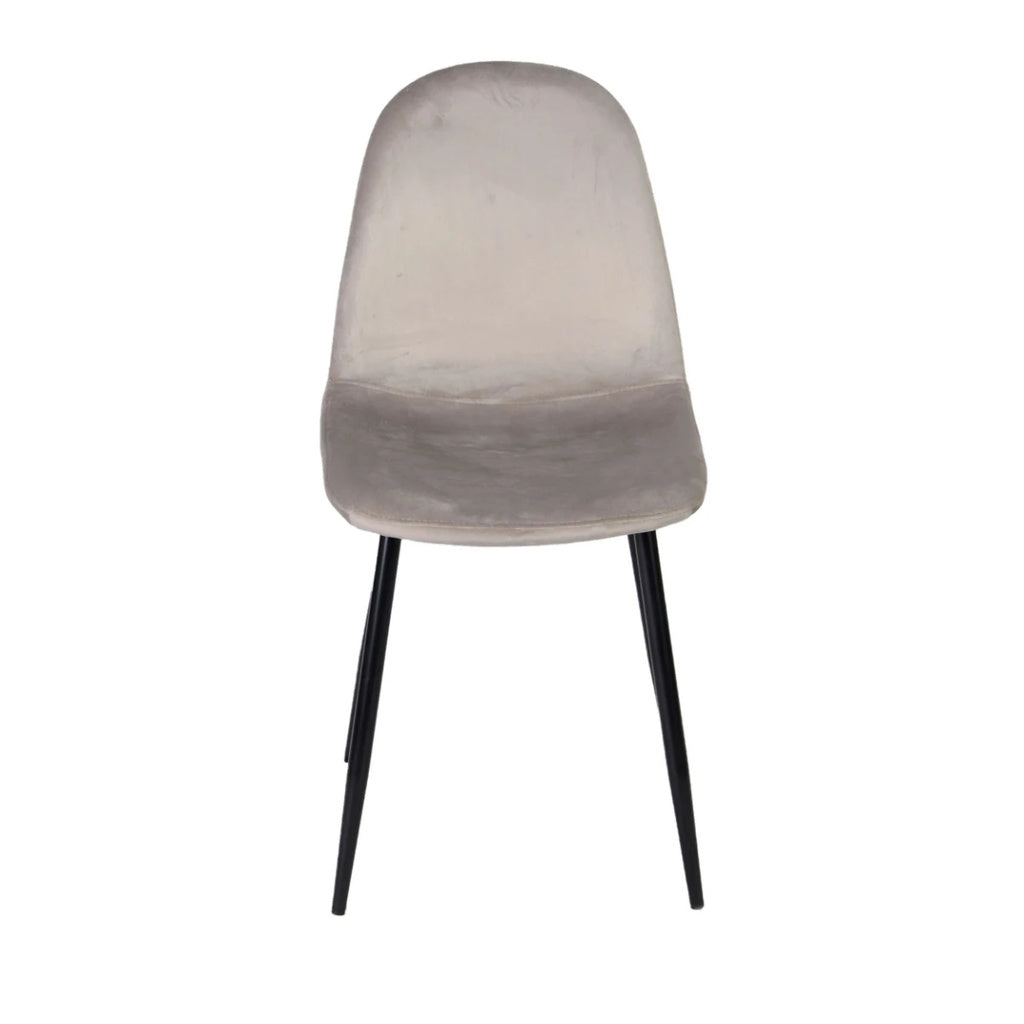 Set masă Bucatarie / Sufragerie cu 4 scaune, blat sintered stone gri și catifea, 120x70 cm