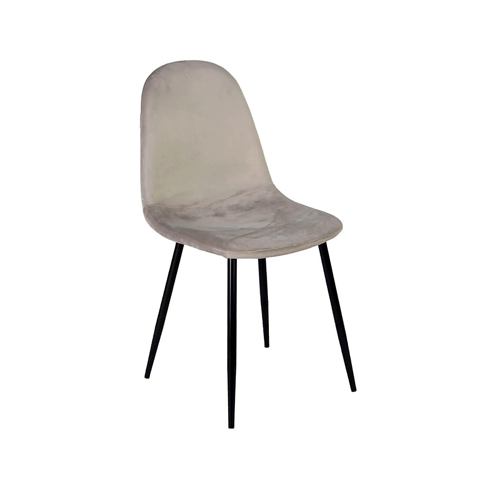 Set masă Bucatarie / Sufragerie cu 4 scaune, blat sintered stone gri și catifea, 120x70 cm