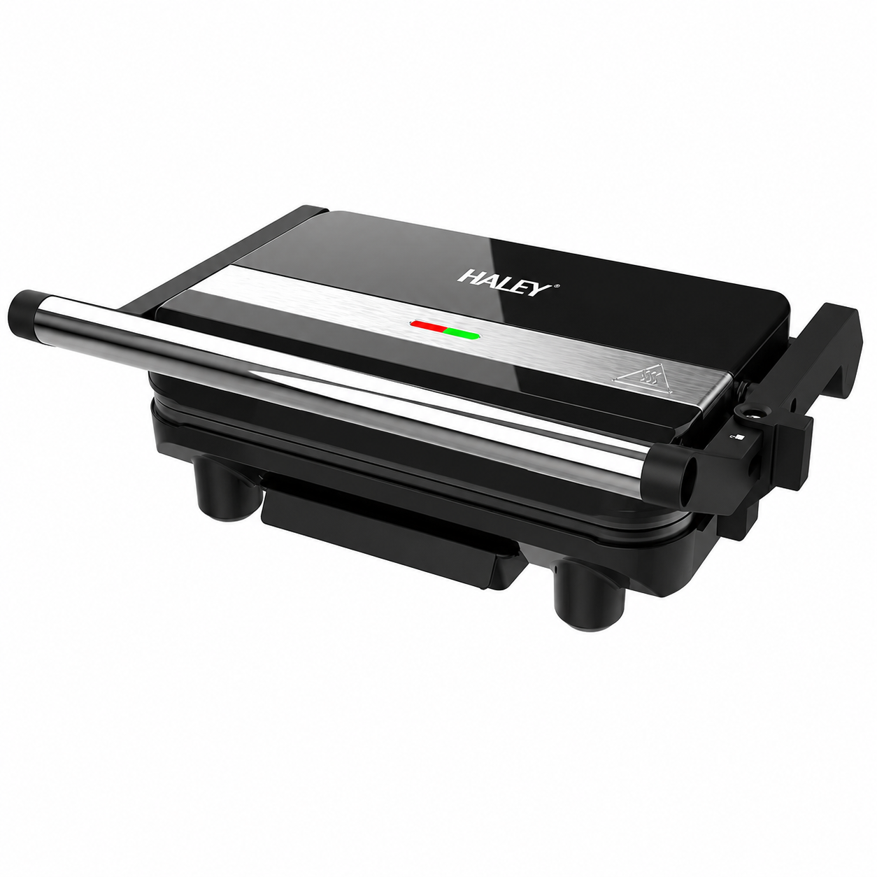 Aparat Panini Maker HALEY HY-8615, 1500W, Plăci Antiaderente, Control Automat al Temperaturii, Balama Flotantă, Deschidere 105°, Indicatoare Luminoase