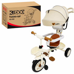 Tricicletă Evolutivă Kiddo KD-X06, Scaun Rotativ 360°, Poziție de Somn, Copertină UV, Roți din Cauciuc, 9 Luni – 6 Ani