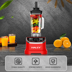 Blender Profesional Multifuncțional HALEY HY-2705, 4800W, Cană 2.5L, 15 Trepte de Viteză, Funcție Pulse, Zdrobire Gheață, Lame din Inox