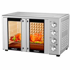 Cuptor electric HALEY HY-5132, 110L, 3600W, temperatură reglabilă până la 250°C, rotisor, timer 120 minute, tavă și grătar incluse