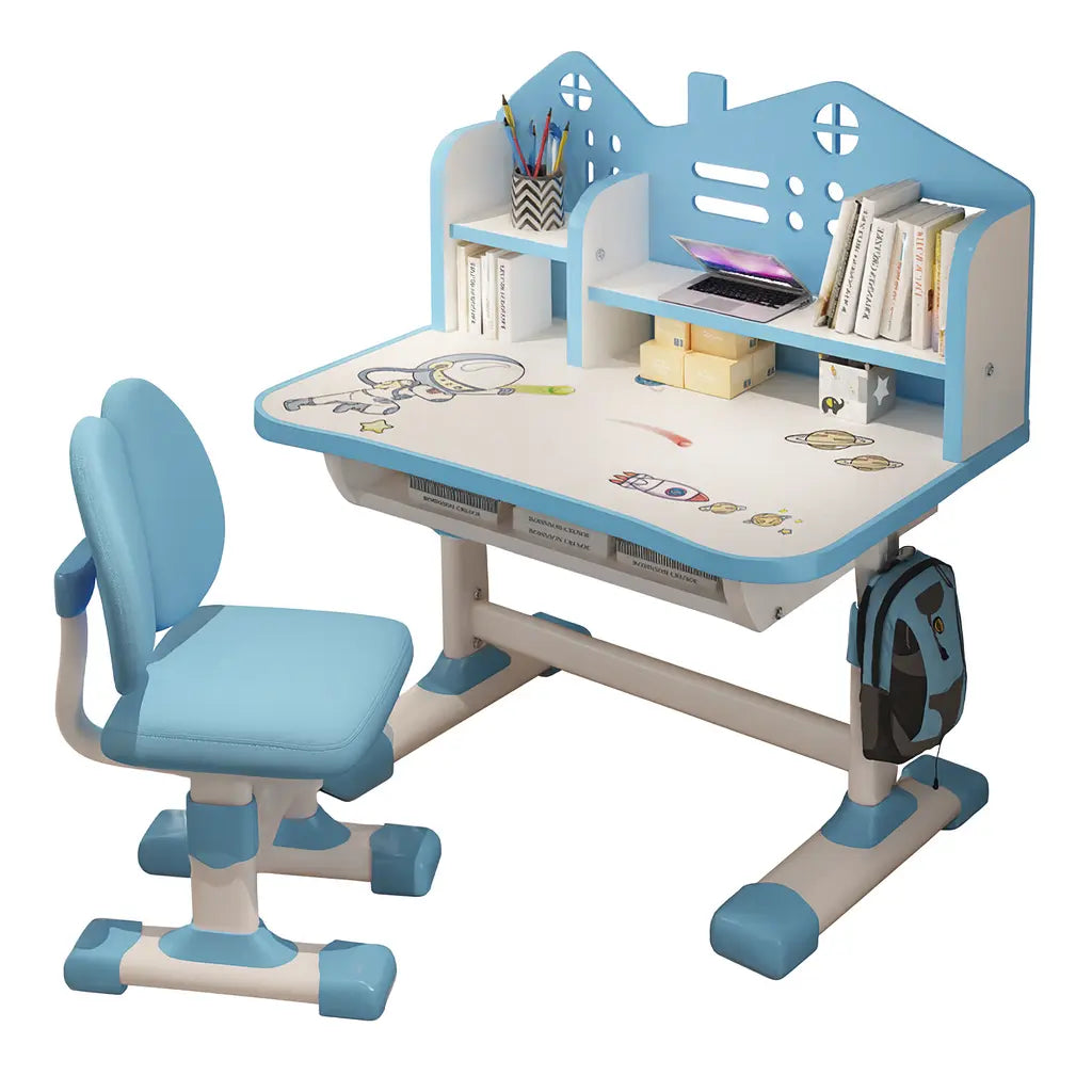 Set birou AT PERFORMANCE®, pentru copii, Mobila pentru casa copilului roz, de studiu și scaun.