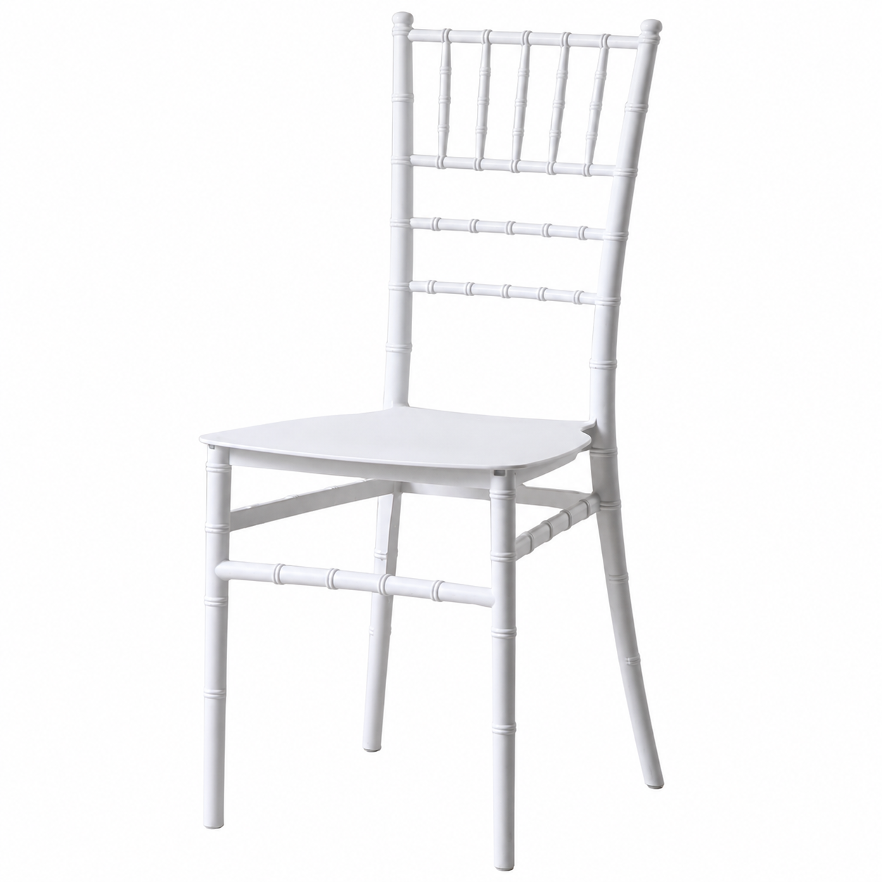 Scaun Elegant AT PERFORMANCE® Chiavari, din Policarbonat, Rezistent la Umiditate, Fără Brațe, Alb, 38 x 37 x 88.5 cm