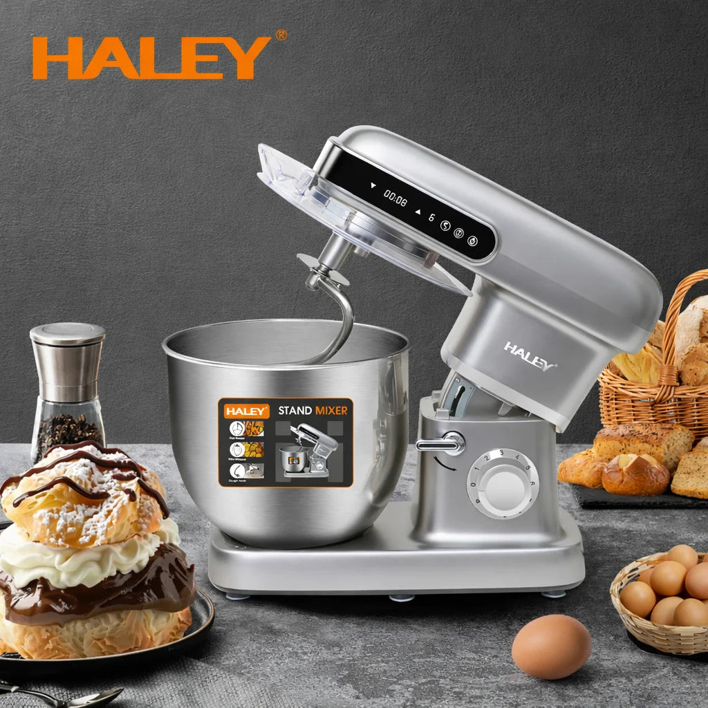 Mixer Planetar Profesional HALEY HY-2417, 2500W, Bol Inox 12L, 9+P Trepte, Touch Display