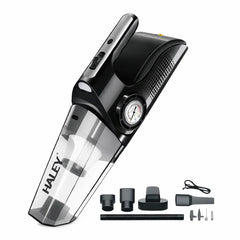 Aspirator Auto Portabil HALEY HY-3921, 4 în 1 – Aspirare, Compresor, Suflare, LED, 12V