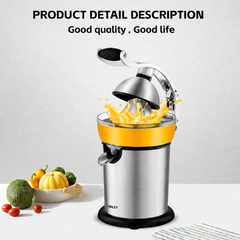 Storcător Electric pentru Citrice Haley HY-2954, 800W, Recipient 400 ml, Sistem cu Pârghie, Carcasă Inox, Randament Ridicat, Argintiu