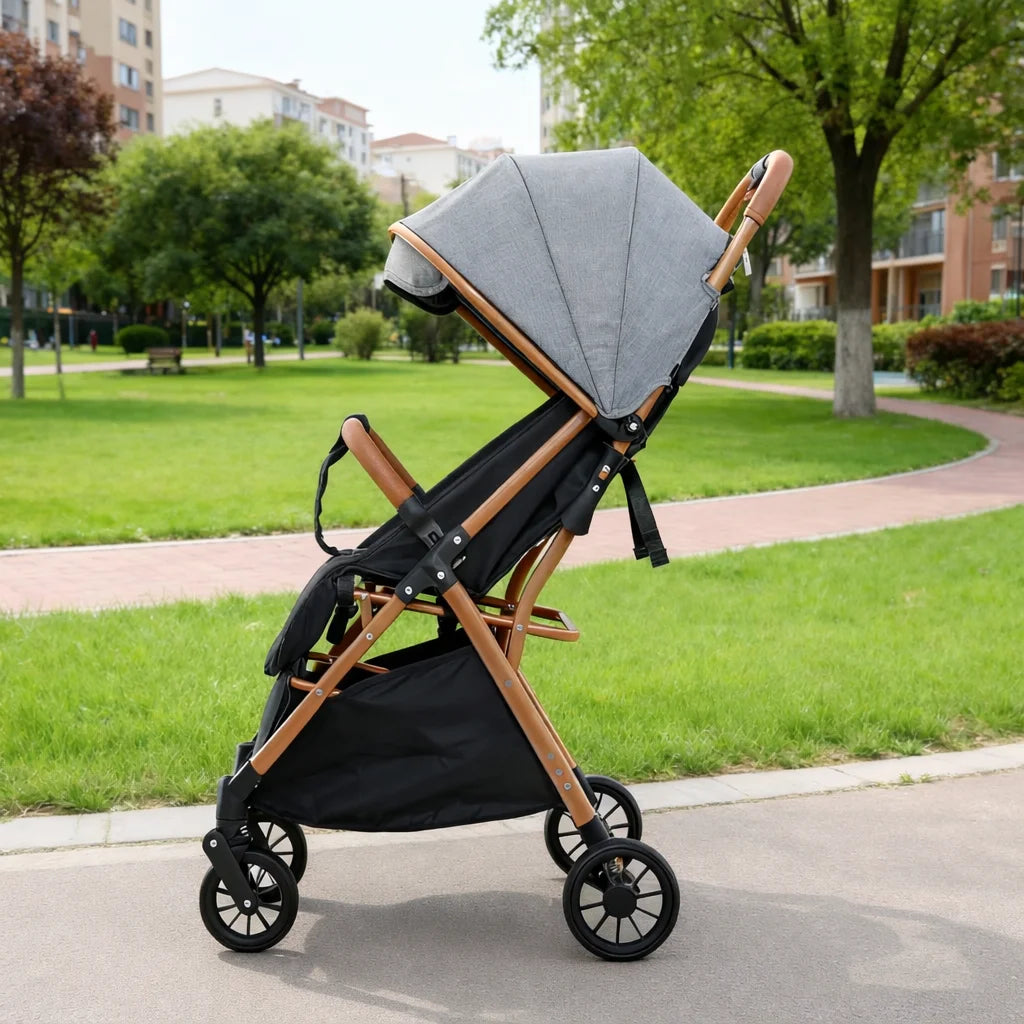 Cărucior pentru copii KIDDO 6607 pliabil, spătar reglabil, copertină mare, 0-36 luni, max. 22 kg