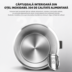 Termos Electric Profesional HALEY HY-6930L, Capacitate 30L, Putere 2500W, Oțel Inoxidabil 304, Menținere Temperatură, Indicator Nivel Apă, Robinet pentru Servire