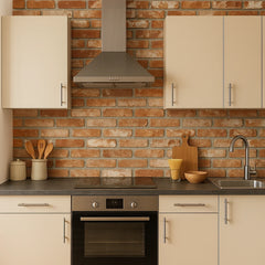 Panou Decorativ Autoadeziv AT Performance®, Model Piatra Roșie, 70x77 cm, Polistiren, Ușor de Montat, Design Mat