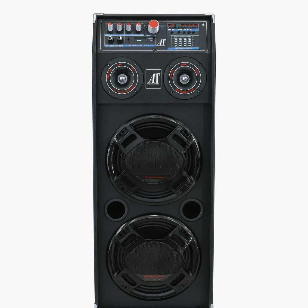 Boxe Profesionale AT Performance AT-2304, 1500W, Bluetooth, USB, FM, Microfon Wireless