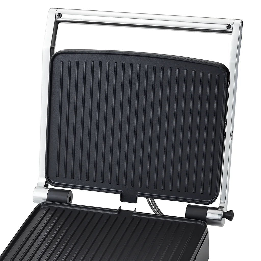 Grill Electric Haley HY-8609, 2000W, Plăci Antiaderente, Deschidere 180°