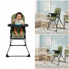 Scaun de masă pliabil pentru bebeluși și copii KIDOO HCY021 – Compact, Metalic, 6–36 luni