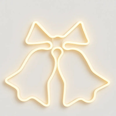 Clopotei decorativi luminosi, pentru Craciun, AT PERFORMANCE®, rezistenti la apa, suspendabili usa si geam, IP65, 50 x 60 cm, alb cald