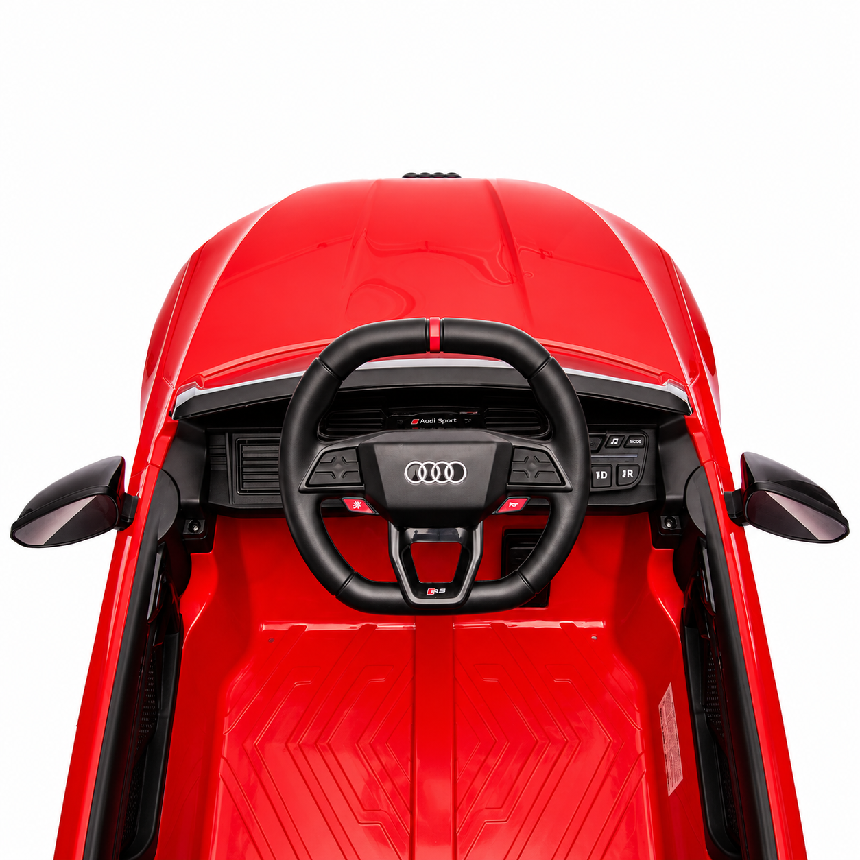 Mașinuță Electrică Pentru Copii KIDOO Audi RS 3 Sportback 2025, Licență Oficială Audi, 12V 4.5Ah, Telecomandă 2.4G, 3 Viteze, Bluetooth, USB, Lumini LED, Alb