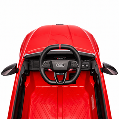 Mașinuță Electrică Pentru Copii KIDOO Audi RS 3 Sportback 2025, Licență Oficială Audi, 12V 4.5Ah, Telecomandă 2.4G, 3 Viteze, Bluetooth, USB, Lumini LED, Alb