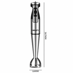 Blender Vertical De Mână Haley HY-1103, 1600W, 2 Viteze, Lame Din Oțel Inoxidabil, Picior Detașabil, Funcție Anti-Stropire, Roșu/Inox
